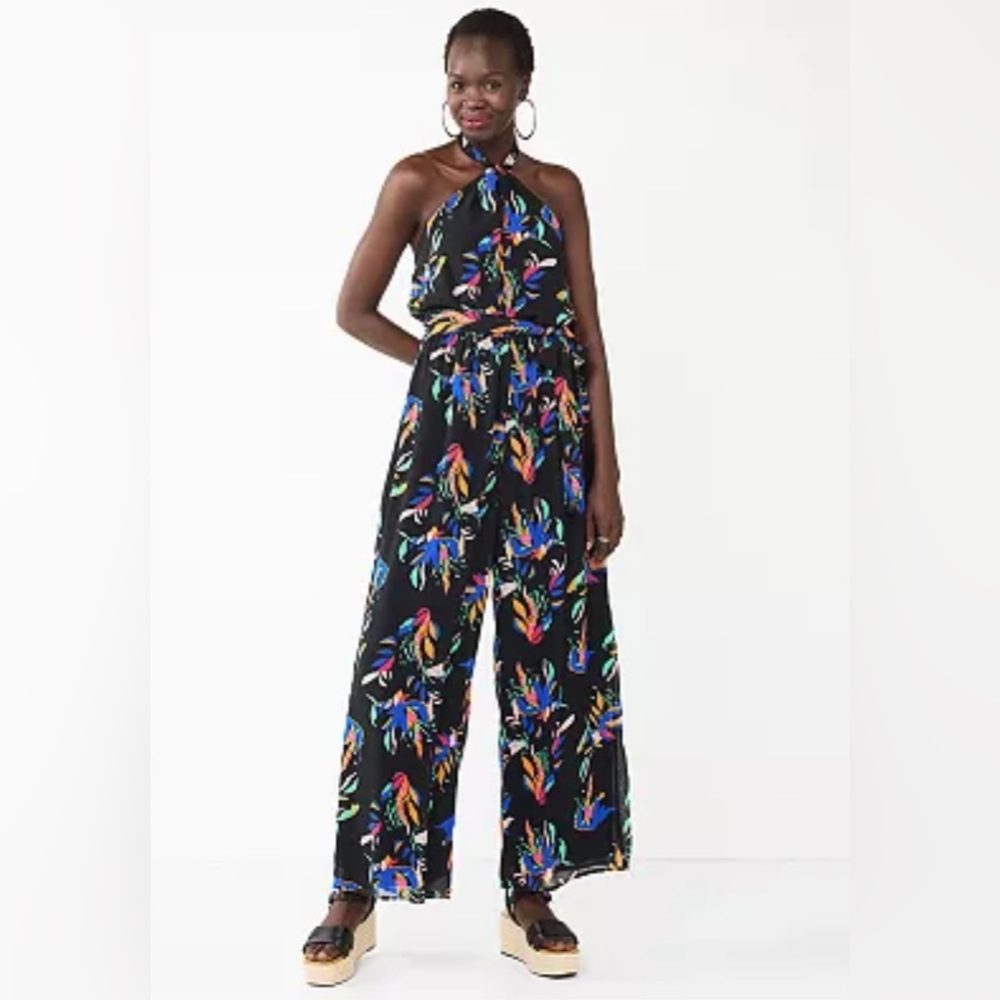 NWT Women's Nine West Twist Front Halter Jumpsuit